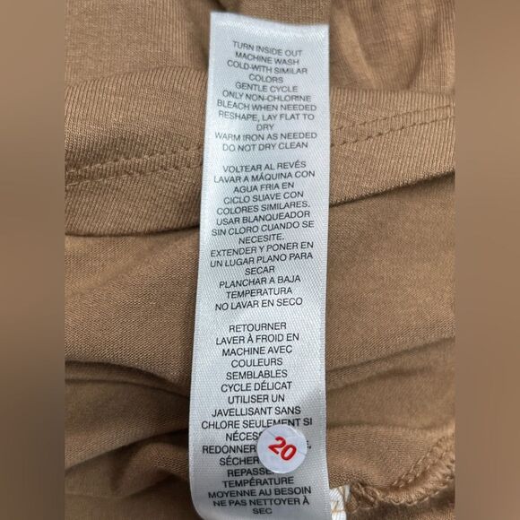 Brown Long Sleeve Gold Trim Round Neckline SIZE 1 - Picture 9 of 10